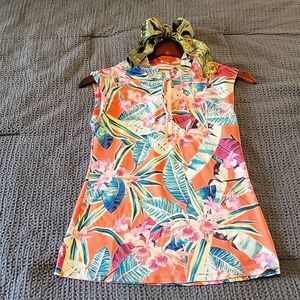 Tommy Bahama Sleevless Zip-up Rash Guard